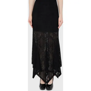 Dámská sukně Dlouhá sukně Gotika z Killstar - Belladona Lace - Maxi Skirt - Ženy - černá