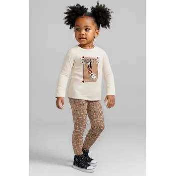 Dětská móda Dětská bavlněná souprava Mayoral 4719.6E.Mini.9BYA hnědá 88X, vel. 140