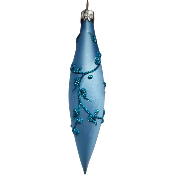 Vánoční ozdoba raketa 14cm / 4767 / modrý mrazolak