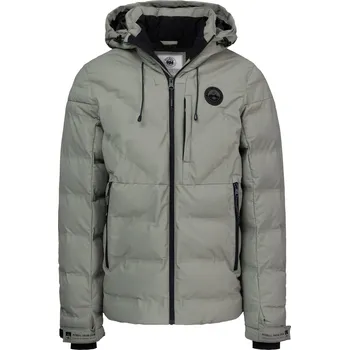 Pánská bunda PitBull West Coast - pánská zimní bunda STANFORD šedozelená XL