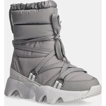 Dámská zimní obuv Kožené sněhule Sorel KINETIC IMPACT NXT BOOT šedá barva, 2103951061 90X, EUR 37