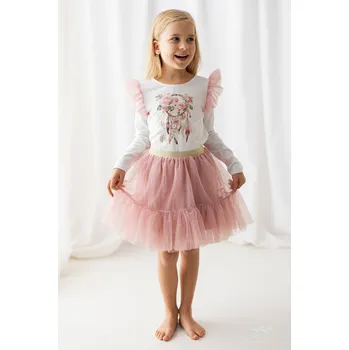 Dívčí blůzka s růžovým lapačem snů-Lily Grey 134 / 9 let