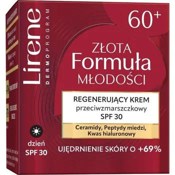 Pleťový krém Lirene Złota Formuła Młodości regeneračný krém proti vráskam SPF30 50ml