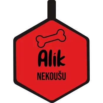 psí známka Chrápátko Psí známka DogTag Hexagon Nekoušu Barva: Pink