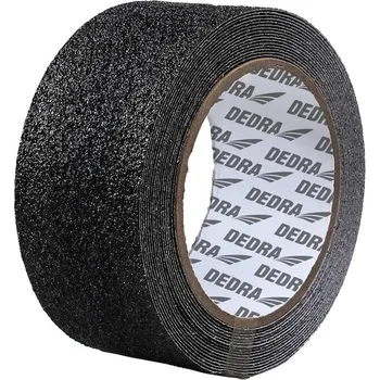 Výstražná páska Dedra 11T1001 Protiskluzová páska 25mmx5m, černé PVC, tloušťka 0,13mm