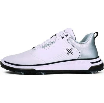 Golfová obuv Payntr X 006 RS, White, Silver, pánské golfové boty se spiky US 10.5