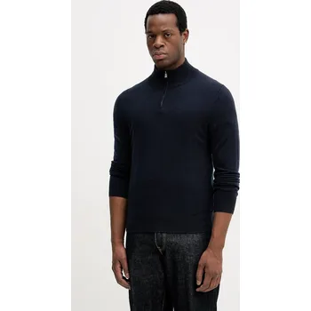 Pánský svetr Vlněný svetr BOSS H-Hemarlo 50549984 námořnická modř 59X, vel. M