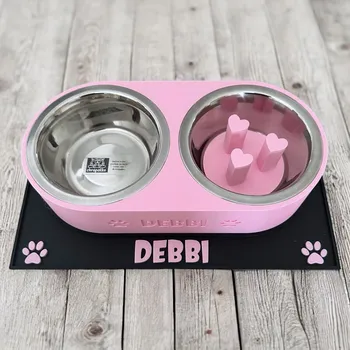 Miska pro psa Dvojmiska pro psa/kočku SET Velikost: M-0,35l/13,5cm