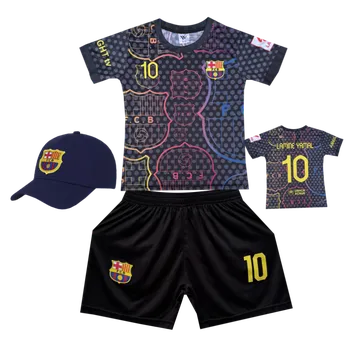 Fotbal Numberoplus Premium dětský fotbalový dres + fotbalová kšiltovka Barcelona FC - Lamine Yamal.Č.10 Velikost: 15 let (vel.164)