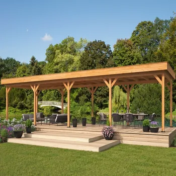 Přístřešek na auto Montovaná chata Oslo 9 XL Tuindeco