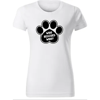 Dámské tričko Chrápátko Dámské tričko WHO RESCUED WHO? Velikost: XXL, Barva: Khaki