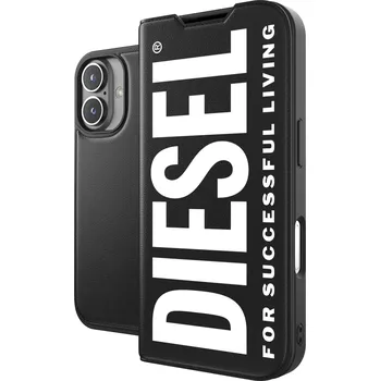 Pouzdro na mobilní telefon Diesel pouzdro pro iPhone 16 s Magsafe černo-bílé 60131
