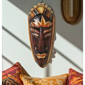 Etno Maska 1 Šaman / Dřevo 20 cm