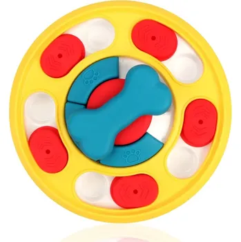 Hračka pro psa Chrápátko Interaktivní IQ hlavolam pro psy na pamlsky žlutá