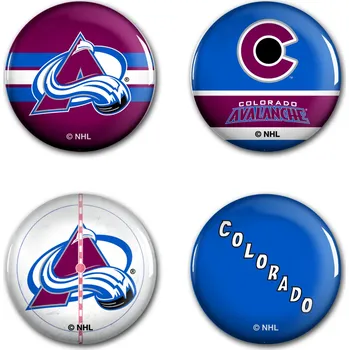 Wincraft Sada placek Colorado Avalanche NHL Button 4 Pack