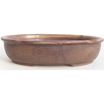 Květináč Keramická bonsai miska 22 x 17 x 5 cm hnědá