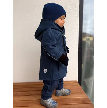 Dívčí bunda Kulišárny Softshell bunda/křivák MODROŠEDÁ VELIKOST: 110