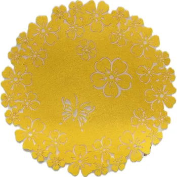 Karnevalový doplněk LEVNO Plstěnné prostíraní ø 35 cm, 1 ks Varianta: Žlutá Nové