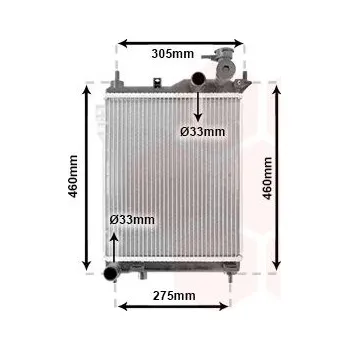 Chladič motoru Chladič, chlazení motoru VAN WEZEL 82002099