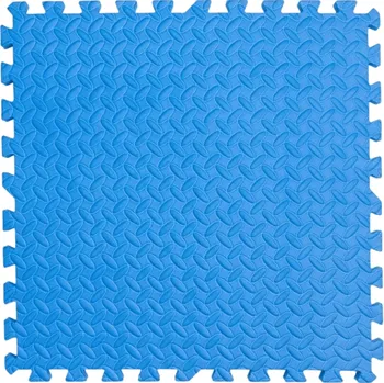 16 ks EVA pěnová podložka 30 x 30 x 0,6 cm Protiskluzová voděodolná podlaha Puzzle okraj Dětská hrací a cvičební podložka modrá