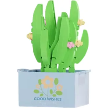 ostatní stavebnice Kytice květin Kaktus 4,8 x 3,5 x 6 cm 103 ks Mini mikro stavebnice Květinové bloky DIY sada pro děti i dospělé Kreativní dekorace pokojová rostlina