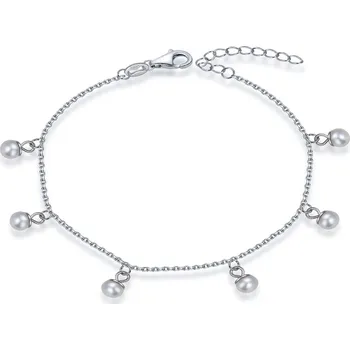 Náramek Překrásný stříbrný náramek s perličkami BP000022 Moiss