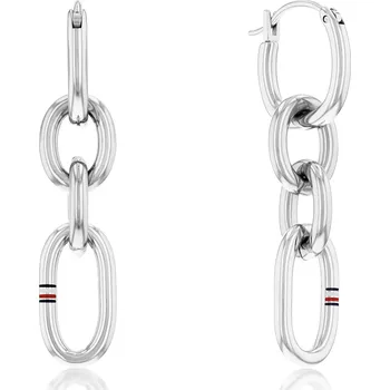 Náušnice Moderní ocelové náušnice Contrast Link Chain 2780787 Tommy Hilfiger