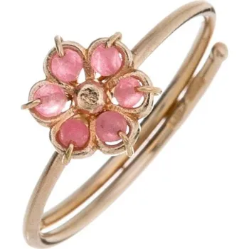 Prsten Nastavitelný pozlacený prsten s jadeitem Květina AL4950.01.086 Alisia