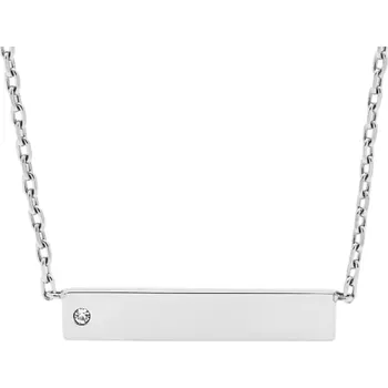 Náhrdelník Moderní ocelový náhrdelník s krystalem JOF00434040 Fossil