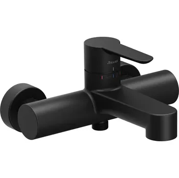 Vodovodní baterie RAVAK Baterie Ravak Puri vanová nástěnná, bez sprchového setu, černá, X070185 X070185