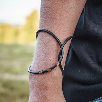 Šperk Náramek nekonečno Slož si originál - lepený Barva: Černá, Velikost: S: 14 - 16cm, Počet symbolů: 3