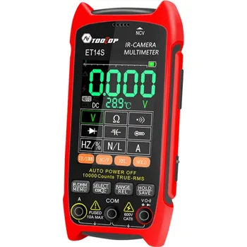 Multimetr 2v1 Termokamera a digitální multimetr 25 Hz 240x240 pixelů Rozsah -20 až 550°C Přesnost ±2°C 2,8" displej USB-C připojení 18650 baterie