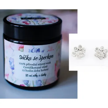 Svíčka Prosperk Svíčka se šperkem náušnice tlapky 29522