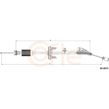 Lanko parkovací brzdy Tažné lanko parkovací brzdy COFLE (10.4671)