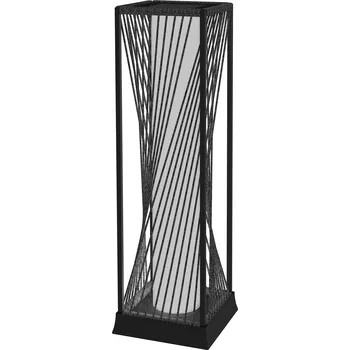 Stojací lampa Outsunny Solární stojací lampa Outsunny, ratan, se světelným senzorem, 25 LED solárních lamp v boho stylu, IP44, vodotěsná, černá+šedá