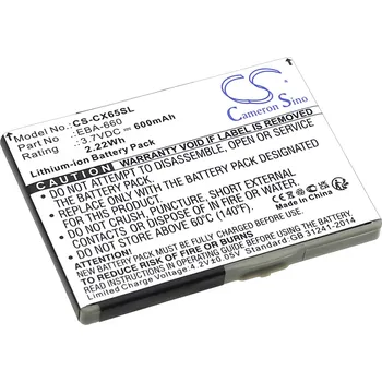 Baterie pro mobilní telefon Baterie Cameron Sino CS-CX65SL za EBA-770 - neoriginální