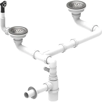 Granitový dřez Odtoková souprava pro dvoudřez Teka 61001294, kulatý přepad 61001404