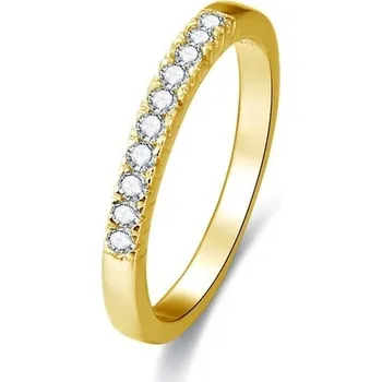 Prsten Pozlacený stříbrný prsten s krystaly AGG189 Beneto / Obvod: 50 mm - 50 mm