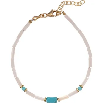 Náramek Půvabný pozlacený náramek s tyrkysem a perletí AL4995.01.000 Alisia