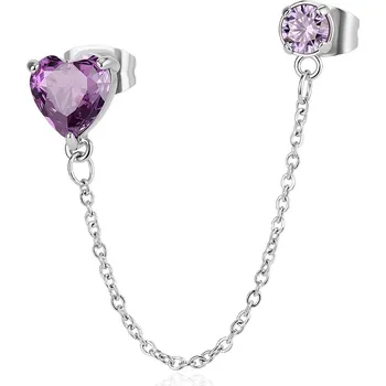 Náušnice Módní dámská single náušnice Dazzly SDZ139 S Agapo