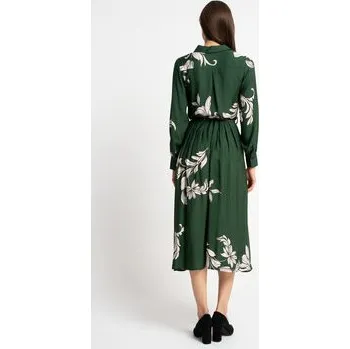 Dámské šaty CLICK Každodenní šaty 60-6153 Zelená Regular Fit 36