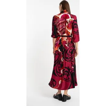 Dámské šaty CLICK Každodenní šaty 60-6151 Červená Regular Fit 36