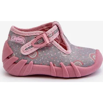 Dívčí tričko Pohodlné dětské pantofle BEFADO 110N490 Šedě-růžové 26