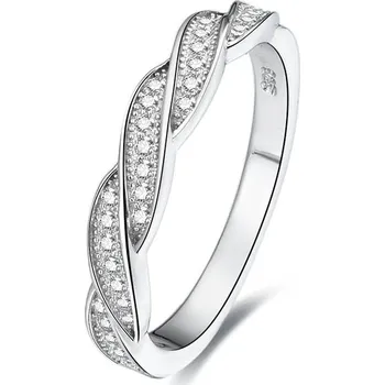 Prsten Stříbrný prsten s krystaly AGG184 Beneto / Obvod: 60 mm - 60 mm