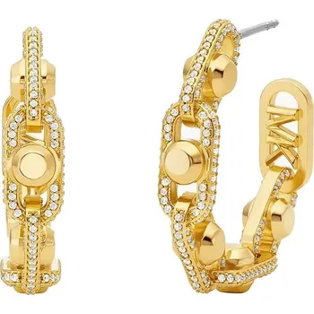 Náušnice Pozlacené kruhové náušnice s kubickými zirkony Astor Link MKJ8407CZ710 Michael Kors