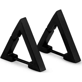 Náušnice Černé trojúhelníkové náušnice KS-159 Troli