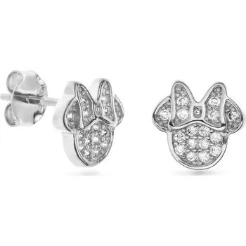 Náušnice Stříbrné náušnice Minnie Mouse s kubickými zirkony AJNS0039 Again Jewelry