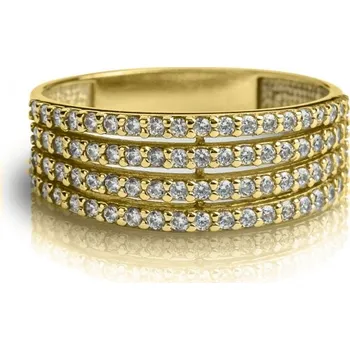 Prsten Luxur, Elegantní prsten Maylo, žluté zlato se zirkony, vel. 59, prům. 18.8 mm, 585-11-1-0741.0Z00.0.59.001