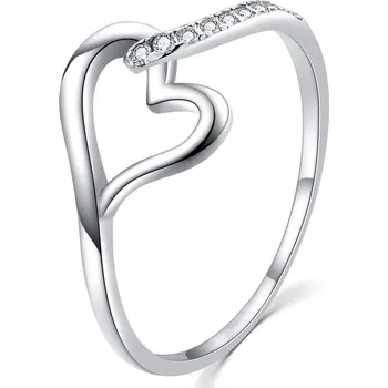 Prsten Okouzlující stříbrný prsten se zirkony Srdce R00019 Moiss / Obvod: 49 mm - 49 mm