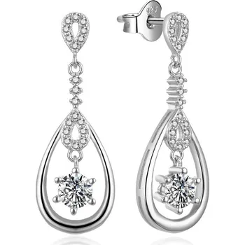 Náušnice Třpytivé stříbrné náušnice se zirkony Estera E0003084 Moiss